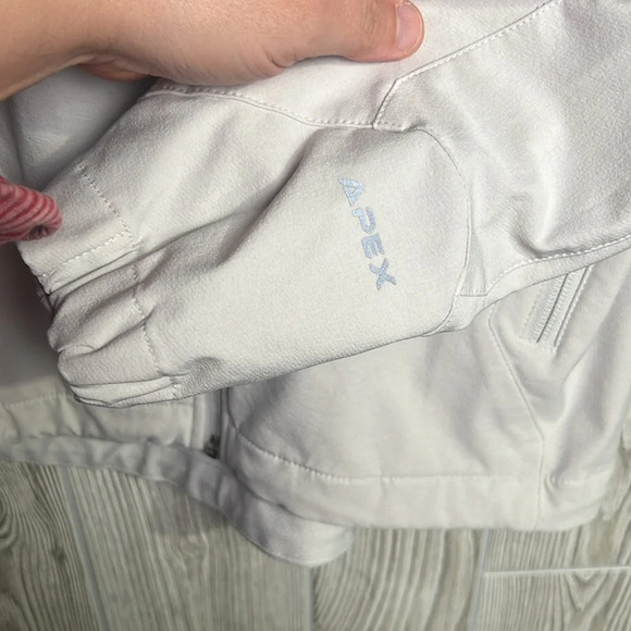The North Face Womens Apex Bionic Soft Shell Jacket Size S/P Ivory White - Picture 3 of 7